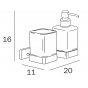 Дозатор для жидкого мыла и стакан Inda Lea A1810DNE21