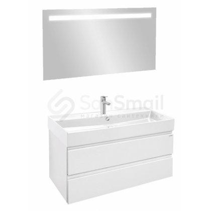 Мебель для ванной Jacob Delafon Madeleine 100 см белая глянцевая