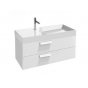 Мебель для ванной Jacob Delafon Rythmik 100 белая с раковиной EXN112-Z-00