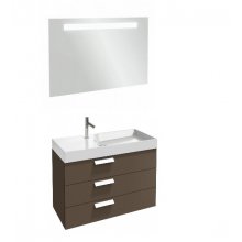 Мебель для ванной Jacob Delafon Rythmik 100 светло-коричневая с тремя ящиками с раковиной EXN112-Z-00