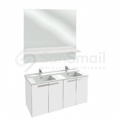 Мебель для ванной Jacob Delafon Struktura 120 белая с распашными дверцами