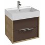 Мебель для ванной Jacob Delafon Vivienne 60 арлингтонский дуб/светло-коричневый блестящий лак