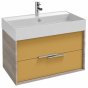 Мебель для ванной Jacob Delafon Vivienne 80 серый дуб/императорский желтый глянцевый лак