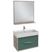 Мебель для ванной Jacob Delafon Vivienne 80 серый дуб/эвкалипт глянцевый лак
