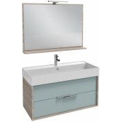 Мебель для ванной Jacob Delafon Vivienne 100 серый дуб/голубой шторм матовый