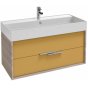 Мебель для ванной Jacob Delafon Vivienne 100 серый дуб/императорский желтый глянцевый