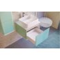Мебель для ванной Jorno Pastel 58 бирюзовый бриз