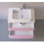 Мебель для ванной Jorno Pastel 80 розовый иней