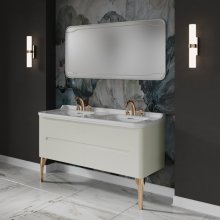 Мебель для ванной Kerasan Waldorf 150 белая с ящиками ножки золото