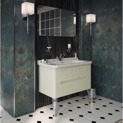 Мебель для ванной Kerasan Waldorf 100 белая ножки хром