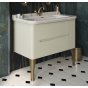 Мебель для ванной Kerasan Waldorf 100 белая ножки бронза