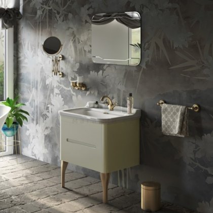 Мебель для ванной Kerasan Waldorf 80 см белая ножки бронза