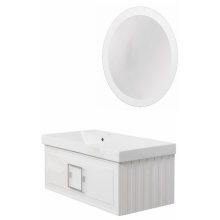 Мебель для ванной La Fenice Cubo 90 левосторонняя белая