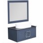 Мебель для ванной со столешницей La Fenice Cube 80 синяя