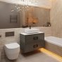 Мебель для ванной со столешницей La Fenice Cube Twin 100 серая