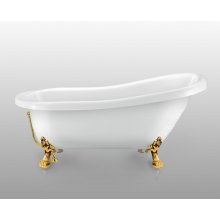 Ванна акриловая Magliezza Alba 168x72 ножки золото