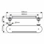 Полка стеклянная Melana MLN-820004 хром/золото