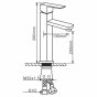 Смеситель для раковины Melana F6110 сатин