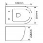 Унитаз подвесной Melana MLN-310311MBSt черный матовый