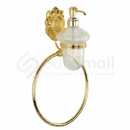 Дозатор для жидкого мыла с кольцом Migliore Cleopatra 16683 золото