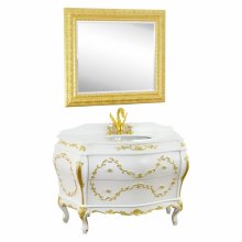 Мебель для ванной Migliore Valensa 130 Bianco Opaco декор золото