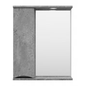 Зеркало со шкафчиком Misty Атлантик 60 L серый кам...