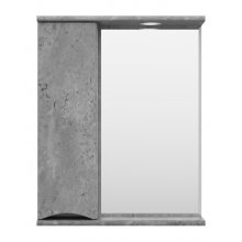 Зеркало со шкафчиком Misty Атлантик 60 L серый камень