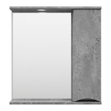 Зеркало со шкафчиком Misty Атлантик 70 R серый камень