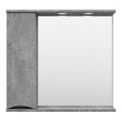 Зеркало со шкафчиком Misty Атлантик 80 L серый кам...