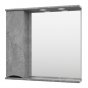 Зеркало со шкафчиком Misty Атлантик 80 L серый камень