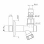 Угловой вентиль для подводки Nicolazzi Complementi 5578CRCOPPIA