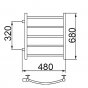 Полотенцесушитель Ника Arc ЛД 60/40 бок 32