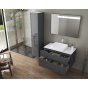 Мебель для ванной OWL Hella Cristal 100 серый глянец