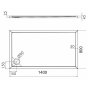 Душевой поддон Omnires Metron MERTON80/140/PBP