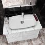 Мебель для ванной Опадирис Рубинно 90 подвесная белая со столешницей