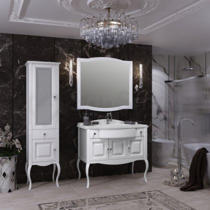 Мебель для ванной Опадирис Лаура 100 белая матовая