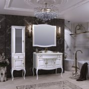 Мебель для ванной Опадирис Лаура 100 белая с патин...