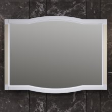 Зеркало Опадирис Лаура 120 белый матовый с патиной