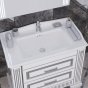 Мебель для ванной Опадирис Оникс 100 белая с серебряной патиной