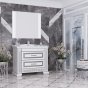 Мебель для ванной Опадирис Оникс 100 белая с серебряной патиной