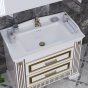 Мебель для ванной Опадирис Оникс 100 белая с золотой патиной