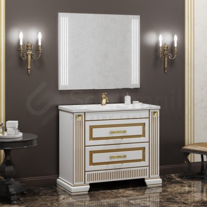 Мебель для ванной Опадирис Оникс 110 с золотой патиной