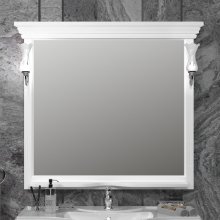 Зеркало Опадирис Риспекто 100 белое матовое со светильниками (уценка)
