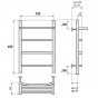 Полотенцесушитель водяной Point Афина П3 500x600 с полкой