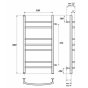 Полотенцесушитель водяной Point Альфа П7 500x800 с боковым подключением