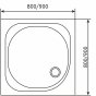 Душевой поддон RGW SMC-W 90x90