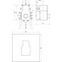 Скрытая часть смесителя Ravak R-Box Vertical O2/O3 RB 07F.50