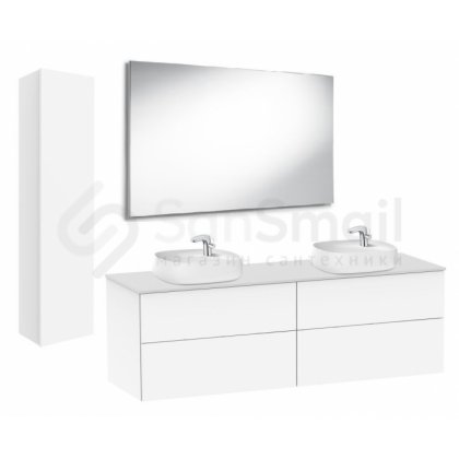 Мебель для ванной с накладной раковиной Roca Beyond 160+58,5 белый глянец