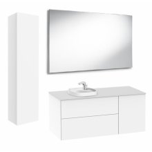 Мебель для ванной со встроенной раковиной Roca Beyond 120+45 белый глянец