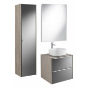 Мебель для ванной с накладной раковиной Roca Inspira 60 городской дуб с зеркалом